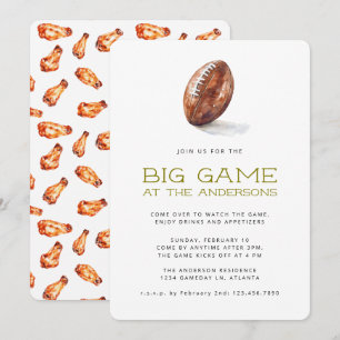 Football Game Watch Party Modern Eenvoudig Kaart
