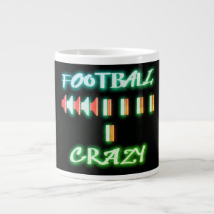 Football gekke grote woorden en graphics extra grote beker