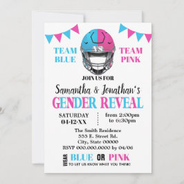 Football gender laat roze of blauwe douche zien kaart