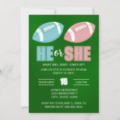 Football Gender Reveal Invitation (Devant)