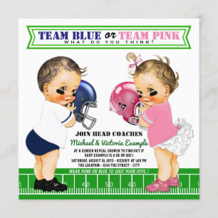 Football Genderkwesties onthullen uitnodigingen