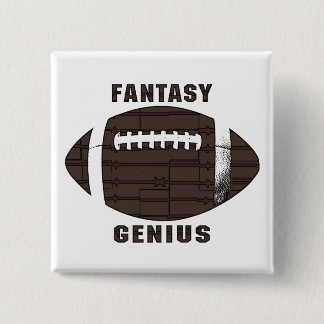 Football Genius van Mudge Studios Vierkante Button 5,1 Cm