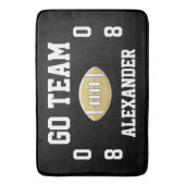 Football Gepersonaliseerde monogram naam Go Team Badmat (Voorkant Verticaal)