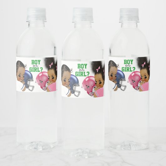 Football Geslacht onthullen Baby waterflesetikette Waterfles Etiket (Flessen)