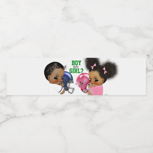 Football Geslacht onthullen Baby waterflesetikette Waterfles Etiket (Enkel label)