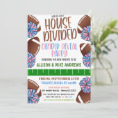 Football Geslacht onthullen Uitnodiging (Staand voorkant)