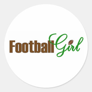 Football Girl Ronde Sticker