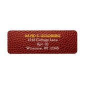 Football Gold gepersonaliseerd label (Voorkant)