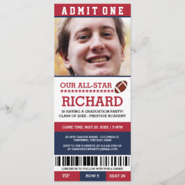 Football Graduation Party nodigt uit Kaart