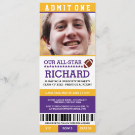 Football Graduation Party nodigt uit Kaart