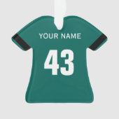 Football Green, Black & White Jersey Ornement (devant)