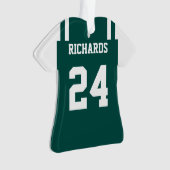 Football Green & White Jersey Ornement (devant)