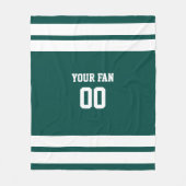 Football Groen & Wit Gepersonaliseerd Fleece Deken (Voorkant)