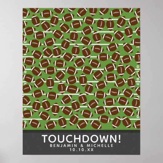 Football Guest Book Poster - 100 ruimtes (Voorkant)