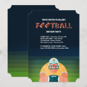 Football Guy Invitation Kaart (Voorkant / Achterkant)