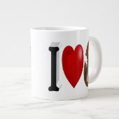 Football halve tekst Giant Coffee Mok (Voorkant rechts)