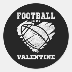 Football Hart Valentijnsdag Shirt voor K Ronde Sticker