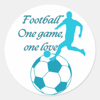 Football heerlijk spel ronde sticker