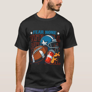 Football Helm Fire Burst T-shirt