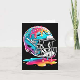 Football Helm Ice Cream Dripping Football Player Kaart