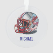 Football Helmet Pop Art Motivational Name (dos)