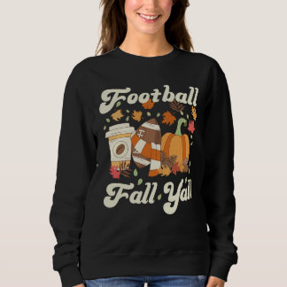 Football Herfst Y'all Koffie Pompoen Herfst Trui