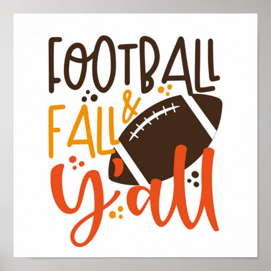 Football Herfst & Y'all Poster (Voorkant)
