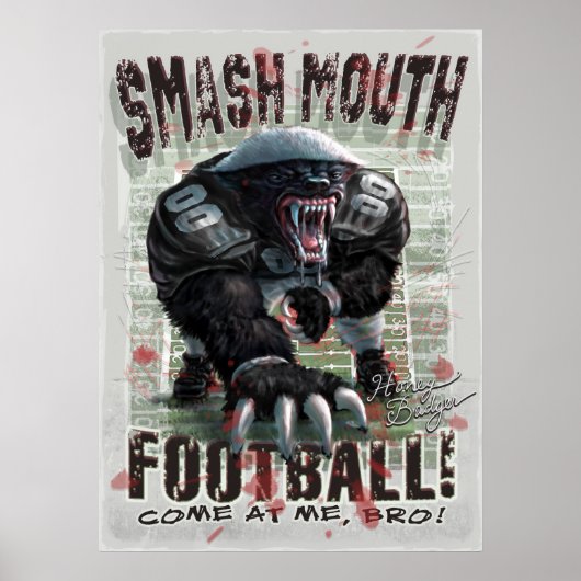 Football Honey Badger Poster (Voorkant)