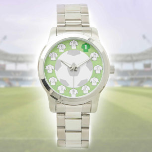 Football Horloge - met witte Shirten
