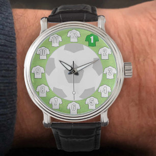 Football Horloge - met witte Shirten