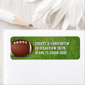 Football in de gras etiket (Insitu)