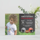 Football Invitation Anniversaire Fête Rouge (Debout devant)