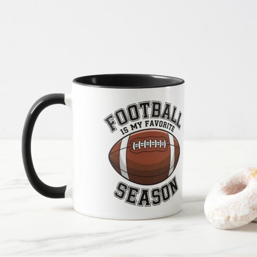 Football is mijn favoriete seizoen mok (Met donut)