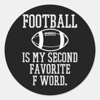 Football is mijn tweede favoriet in Word Ronde Sticker