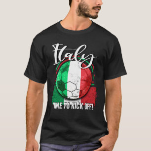 Football Italië Vlag Euro, Voetbal T-shirt