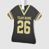 Football Jersey Black Gold Uniforme (devant)