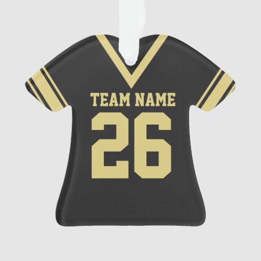 Football Jersey Black Gold Uniforme (devant)