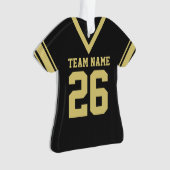 Football Jersey Black Gold Uniforme (devant)