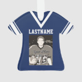 Football Jersey bleu foncé Uniforme avec photo (dos)