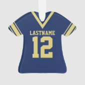 Football Jersey Blue Gold Uniforme (dos)