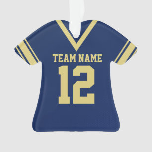 Football Jersey Blue Gold Uniforme