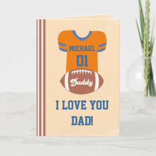 Football Jersey Card, Vaderdag Birthday Kaart