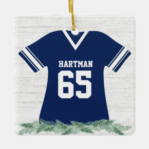Football Jersey Color Editable Shirt with Photo Keramisch Ornament