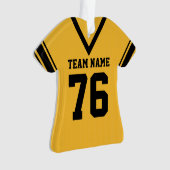 Football Jersey Gold Uniform avec photo (devant)