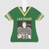 Football Jersey Green Gold Uniform avec photo (dos)