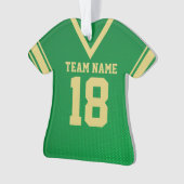 Football Jersey Green Gold Uniform Ornament (voorkant)