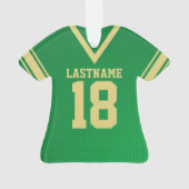 Football Jersey Green Gold Uniforme (dos)