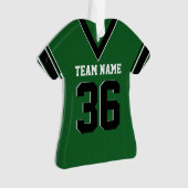 Football Jersey Groen Uniform met Foto Ornament (voorkant)