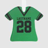 Football Jersey groen uniform Ornament (achterkant)