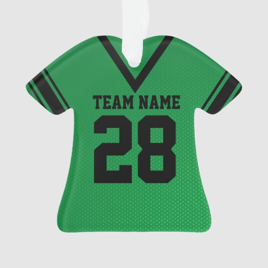 Football Jersey groen uniform Ornament (voorkant)